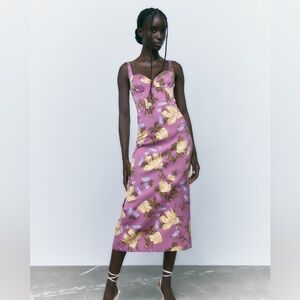 NWT Zara Floral Corset Dress